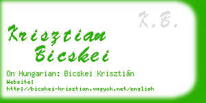 krisztian bicskei business card
